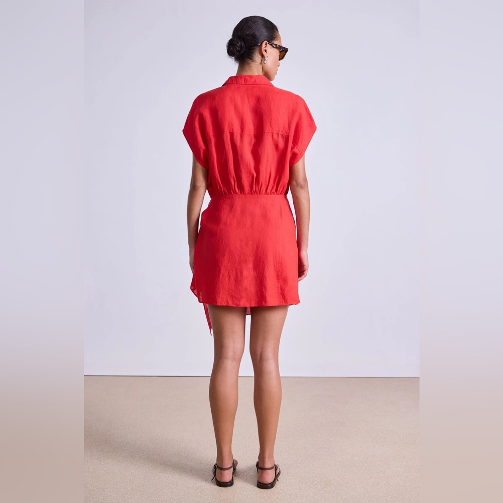 Apiece Apart San Vito Sarong in Poppy Red - Picture 4 of 11